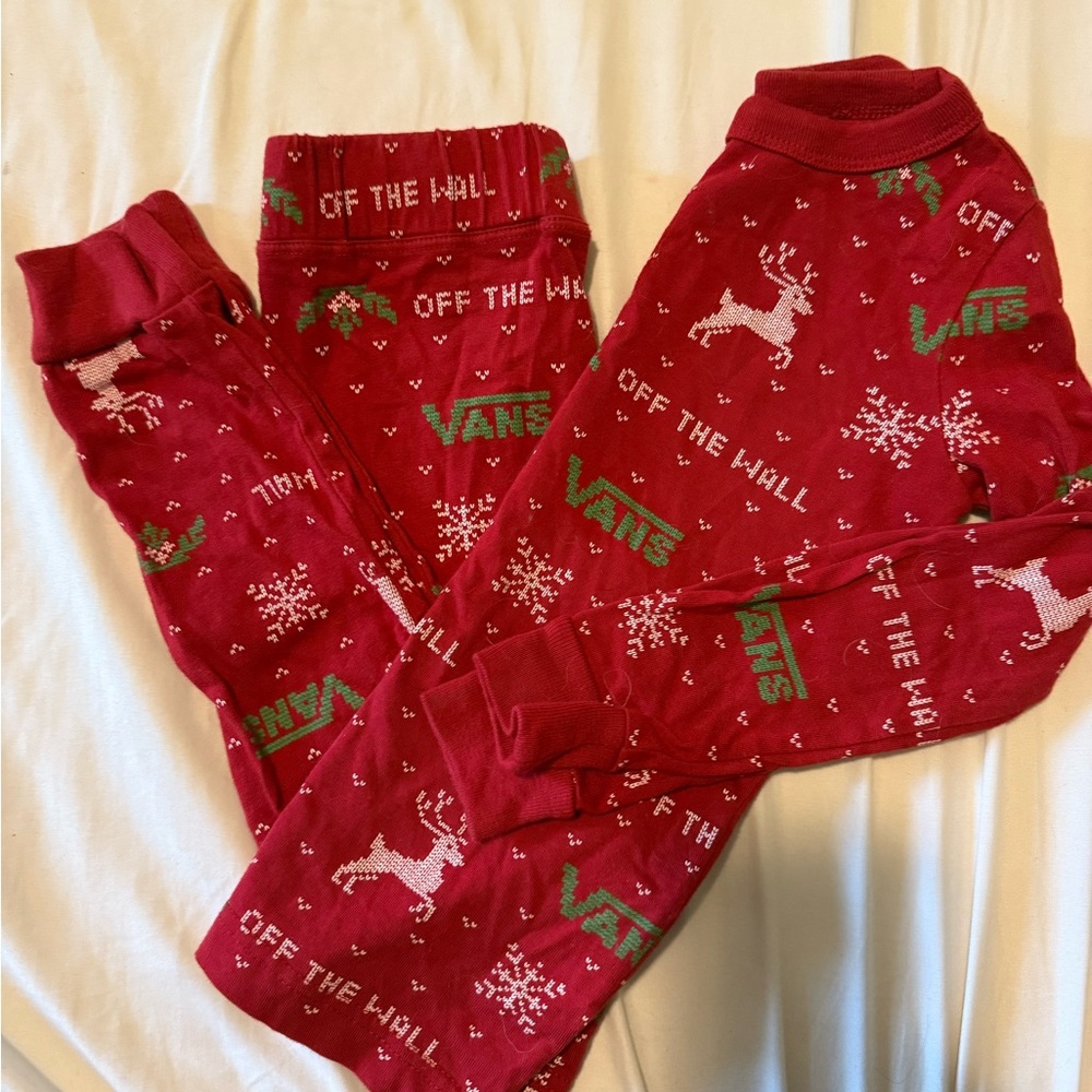 Vans Festive Red Kids Pajama Set